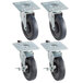 Regency 5" Heavy Duty Zinc Swivel Plate Casters for Work Tables and Equipment Stands - 4/Set Main Thumbnail 1