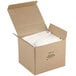 A white cardboard box full of Bagcraft Packaging waxed sandwich bags.