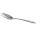 A Libbey stainless steel demitasse spoon with a silver handle.