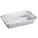 Choice 2 lb. Oblong Foil Take-Out Container with Dome Lid - 250/Case Main Thumbnail 3