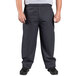 Uncommon Threads 4003 Unisex Black / Gray Houndstooth Customizable Yarn-Dyed Chef Pants Main Thumbnail 1