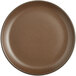 Acopa Embers 9 1/2" Hickory Brown Matte Coupe Stoneware Plate - 12/Case Main Thumbnail 3