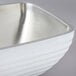 Vollrath 4763550 Double Wall Square Beehive 5.2 Qt. Serving Bowl - Pearl White Main Thumbnail 5