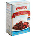 A box of Krusteaz Professional Double Chocolate Belgian Waffle Mix on a white background.