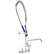 Waterloo 1.15 GPM Wall-Mounted Pre-Rinse Faucet with 8" Centers and 12" Add-On Faucet