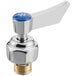 A Waterloo ceramic faucet cartridge repair kit with a silver and blue handle with a blue button.