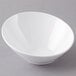 A white GET San Michele melamine bowl on a gray surface.