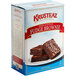 A box of Krusteaz Professional High-Altitude Fudge Brownie Mix on a counter.