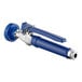 A blue and silver Waterloo pre-rinse spray valve handle.