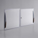 Two white rectangular glass lids with brown handles for Avantco DFF16-HC Freezers.