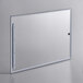 A white rectangular glass lid with a metal frame.