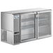 Avantco UBB-60-GT-G-S 60" Stainless Steel Underbar Height Narrow Glass Door Back Bar Refrigerator with Galvanized Top and LED Lighting Main Thumbnail 3