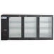 Avantco UBB-72-GT-G 72" Black Underbar Height Narrow Glass Door Back Bar Refrigerator with Galvanized Top and LED Lighting Main Thumbnail 5