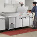 Avantco APPT-91-HC 91" 3 Door Refrigerated Pizza Prep Table Main Thumbnail 1