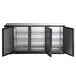 Avantco UBB-72-GT 73" Black Underbar Height Narrow Solid Door Back Bar Refrigerator with Galvanized Top and LED Lighting Main Thumbnail 6