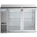 Avantco UBB-48-GT-G-S 48" Stainless Steel Underbar Height Narrow Glass Door Back Bar Refrigerator with Galvanized Top and LED Lighting Main Thumbnail 5
