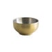 A Front of the House Harmony stainless steel bowl with a matte brass finish.