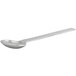 A Front of the House stainless steel demitasse spoon with a silver handle.