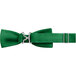 A Henry Segal kelly green poly-satin bow tie with metal buckles.