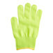 A neon yellow Mercer Culinary Millennia Colors cut-resistant glove.