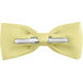 A Henry Segal yellow poly-satin bow tie with a metal clip.