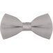 A light gray Henry Segal clip-on bow tie.