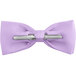A lilac Henry Segal poly-satin bow tie with silver metal clip.