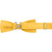 A yellow Henry Segal poly-satin bow tie with a metal buckle.