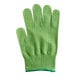 A green Mercer Culinary Millennia Colors level cut-resistant glove.