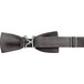 A dark gray Henry Segal adjustable band bow tie with metal buckles.