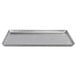 A silver rectangular Front of the House stainless steel tray.