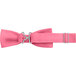 A Henry Segal hot pink poly-satin bow tie with metal buckles.