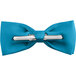 A turquoise Henry Segal clip-on bow tie.