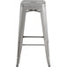 Lancaster Table & Seating Alloy Series Clear Coat Stackable Metal Indoor Industrial Barstool with Drain Hole Seat Main Thumbnail 3