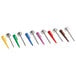 A set of six AvaTemp HACCP pocket probe thermometers in different colors.
