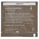 A brown Steep Cafe By Bigelow packet with white and black text containing organic English Breakfast tea pyramid sachets.