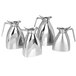 Three Eastern Tabletop stainless steel insulated servers with lids.
