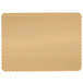 18 3/4" x 13 3/4" Gold Laminated Rectangular Corrugated 1/2 Sheet Cake Pad - 50/Bundle Main Thumbnail 1