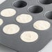 Fox Run 4862 12 Mold Non-Stick Carbon Steel Mini Cheesecake Pan with Removable Bottom - 13 7/8" x 10 5/8" Main Thumbnail 4