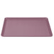 A purple rectangular Cambro dietary tray with a white border.