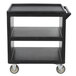 Cambro BC230110 Black Three Shelf Service Cart - 33 1/4" x 20" x 34 5/8" Main Thumbnail 3