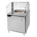Beverage-Air SPE27HC-SNZ Elite Series 27" 1 Door Refrigerated Sandwich Prep Table with Condiment Station Sneeze Guard Main Thumbnail 1
