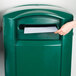 Rubbermaid FG396900DGRN Plaza Paper Square Recycling Container - Green Main Thumbnail 11