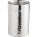 An American Metalcraft silver hammered stainless steel wine cooler with a textured surface.