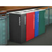A row of rectangular Ex-Cell Kaiser Kaleidoscope XL series recycling bins in different colors.