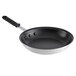 A close-up of a Vollrath Arkadia aluminum non-stick frying pan with a black handle.