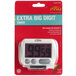 A CDN extra large digital kitchen timer with big white numbers on a red box.