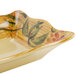 A rectangular Venetian scalloped melamine display tray with a floral design.