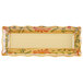 A white rectangular melamine tray with a floral design.