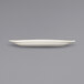 An ivory International Tableware Newport stoneware platter with an embossed rim.
